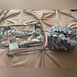 Vera Bradley 2 piece cosmetic bags